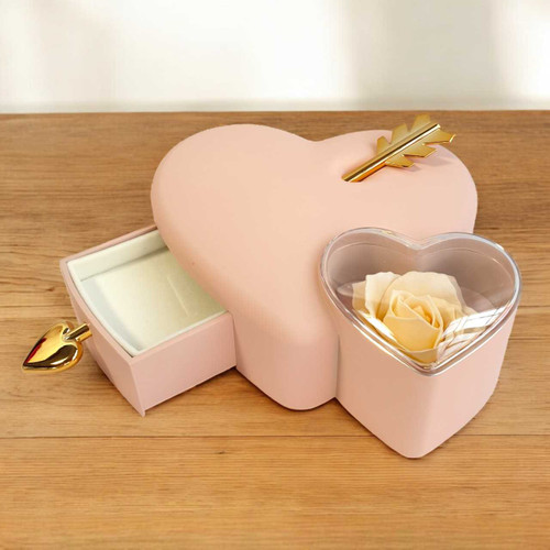 Valentine’s Day Pink Heart Rose Jewellery Gift Box BOX-38