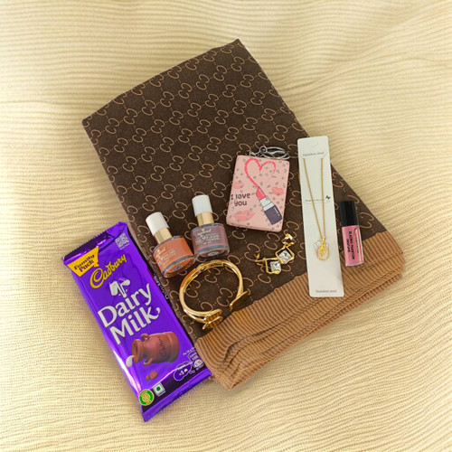 Elegant Shawl, Accessories & Chocolate Gift for Her
