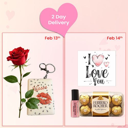 Love in Two Days: Kiss Day & Valentine Gift Hamper for Her