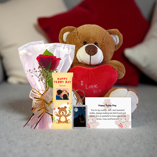 Happy Teddy Day Personalized Special Gift Hamper