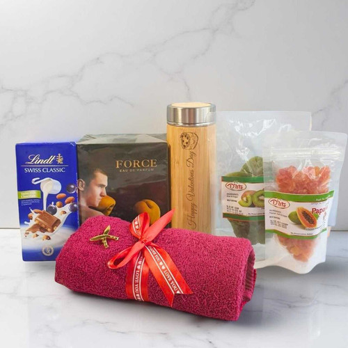 Valentine’s Day Hamper for Him – Snacks, Self- Care & Perfume BPL-961