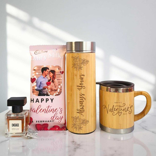 Premium Valentine's Combo with Brooch & Chocolate for Him JNK-6462