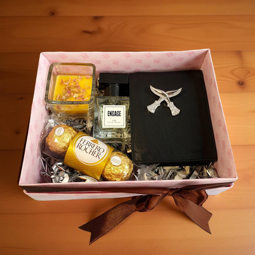 Premium Gift Hamper with Candle & Perfume for Him