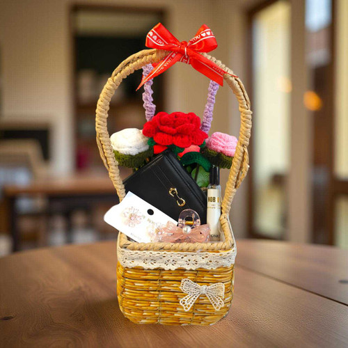 Forever Flowers, Perfume, Wallet & Beauty Basket For Her BPL-983