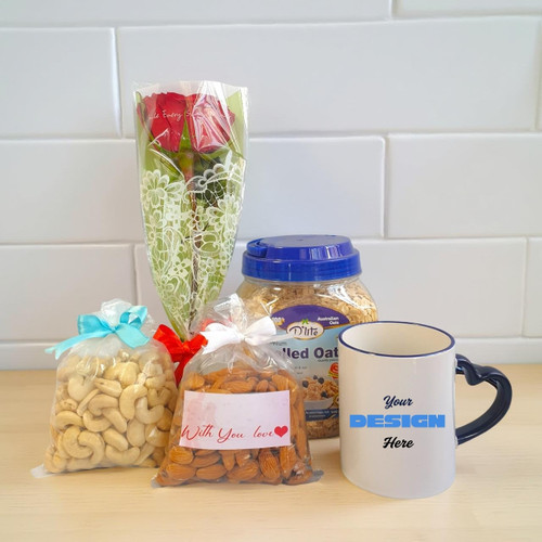 Rose, Snacks & Personalized Mug