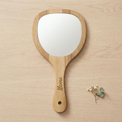 Personalized Handcrafted Rounded Rectangle Wooden Mirror