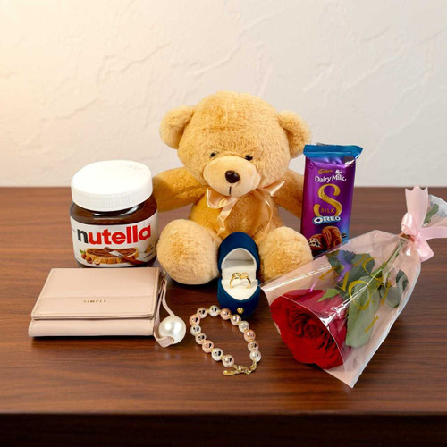 Ultimate Love Gift Combo with Wallet & Teddy for Her JNK-6557