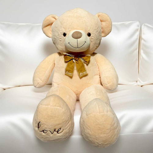 47 In. Cream Giant Teddy Bear with Love Bow VT-1365
