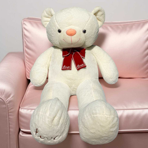 47 In.White Giant Teddy Bear with Love Bow VT-1366