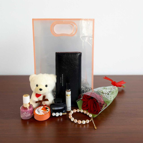 Gift Set for Her: Perfume, Nail Care, Perfume & Teddy Keyring SPM-671