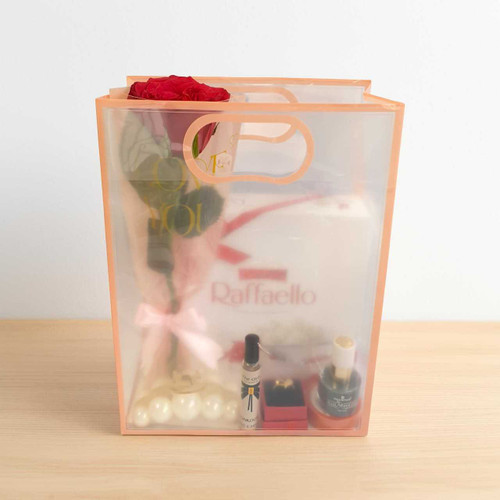 Premium Chocolate & Elegance Gift Set with Perfume, Jewellery & Fresh Rose SK-1888