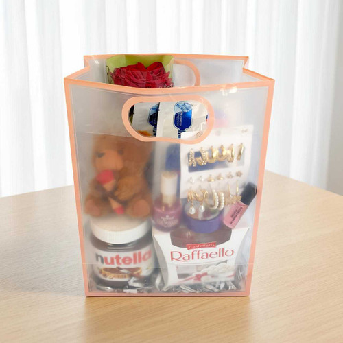 Luxury Sweet & Beauty Gift Set with Perfume, Chocolates & Fresh Roses SK-1889