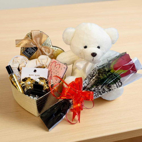 Teddy Gift Combo with Accessories & Rose JNK-6589