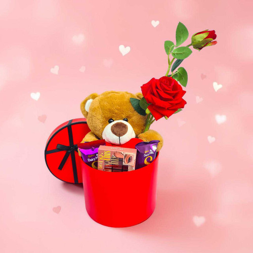 Sweet Love Teddy: Rose & Chocolate Romance Gift Box JSR-632