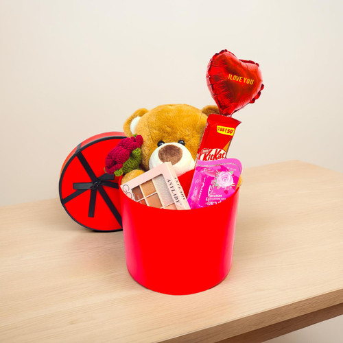Beauty & Romance: Love Teddy & Rose Hamper