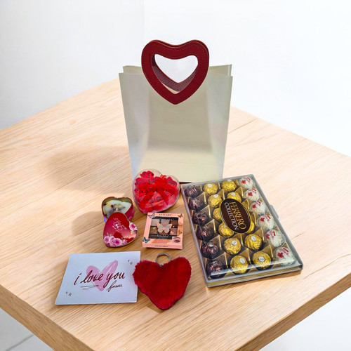 Premium Romantic Chocolate & Beauty Gift Set for Her