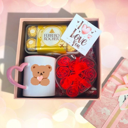 Personalized Mug, Artificial Rose & Chocolate JNK-6618