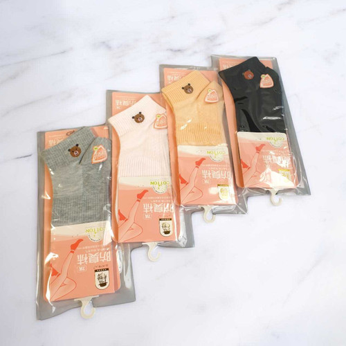 Cotton Fashion Socks Teddy Design (Color May Vary)- Per 1 Pair 6935202085552