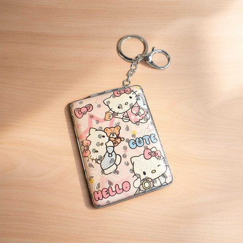 Cute Hello Kitty Double-Sided Compact Mirror Keychain MR-34
