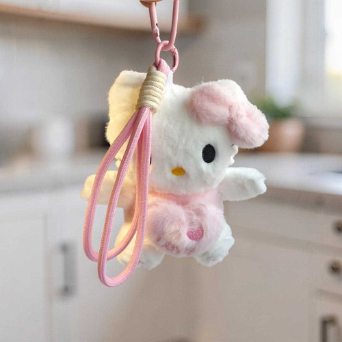 5.5 In. Hello Kitty Plush Keychain – Pink Bow & Heart VT-1375