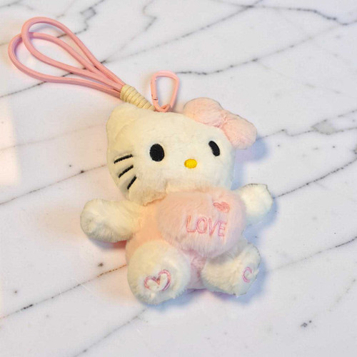 5.5 In. Hello Kitty Plush Keychain – Pink Bow & Heart VT-1375