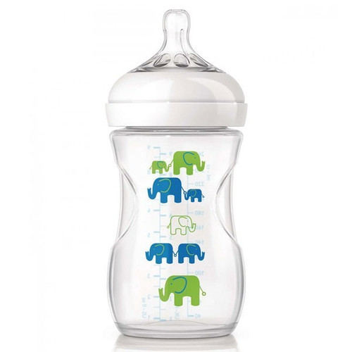 Philips AVENT Natural Deco Bottle (Green Elephant) SCF627/17
