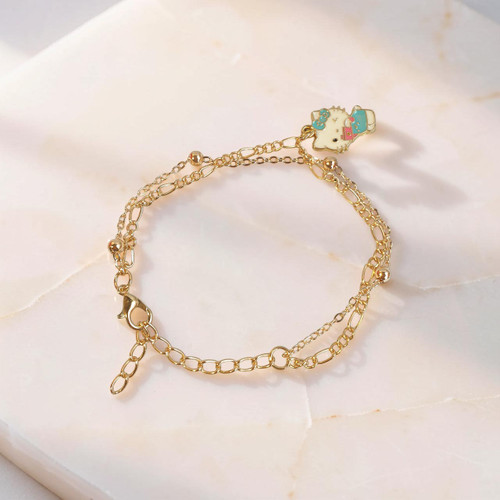 Cute Hello Kitty double-strand charm Bracelet-Color May Vary