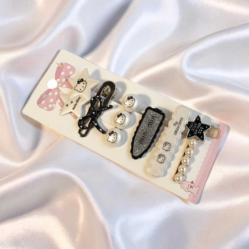 Set of 6 Adorable Hello Kitty Hair Clips for Kids HC-294