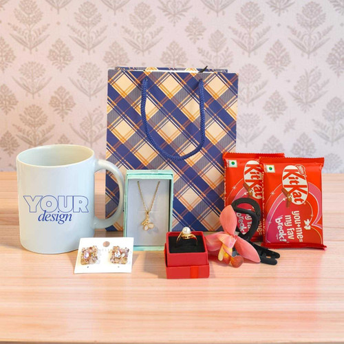Personalized Mug, Accessories & Treats Gift Bag For Her BPL-1024