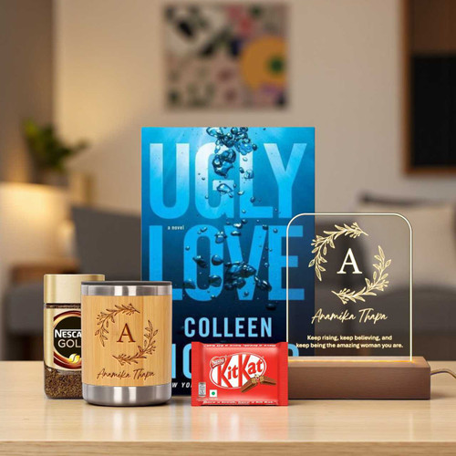 Custom Gift Box for Bookworms –Acrylic Lamp, Mug & Snacks SK-2003