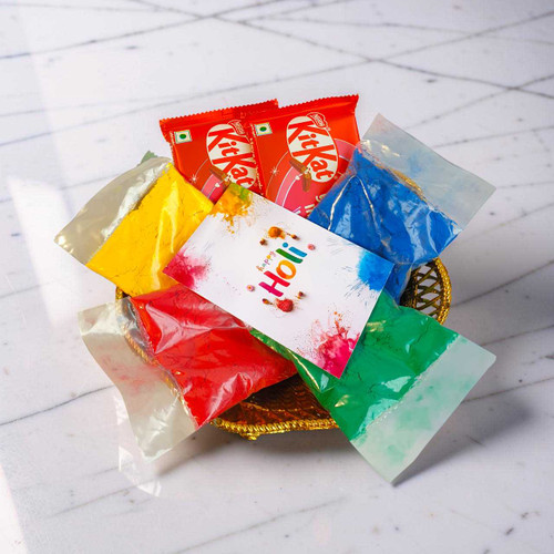 Holi Gift Tray with Chocolates & Colors JNK-6696