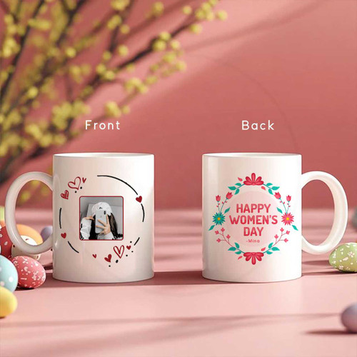 Women's Day Special Name & Photo Personalized Ceramic Mug BPL-1033