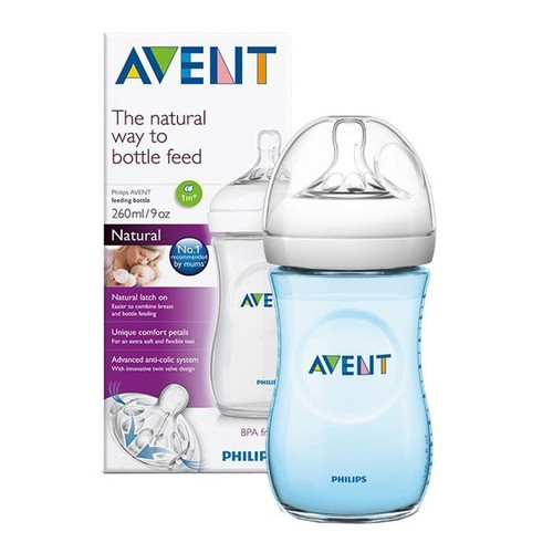Philips Avent Bottle Natural 260ml/9oz Single Pack Blue SCF695/17 Philips Avent Bottle Natural 260ml/9oz Single Pack Blue SCF695/17