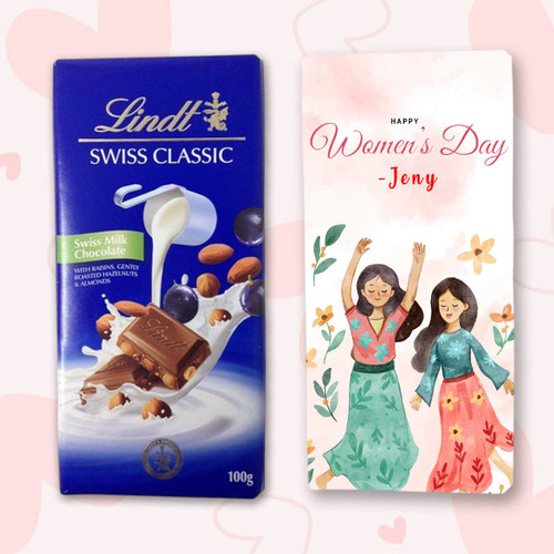 Women’s Day Personalized Lindt Chocolate Gift Set SPM-708