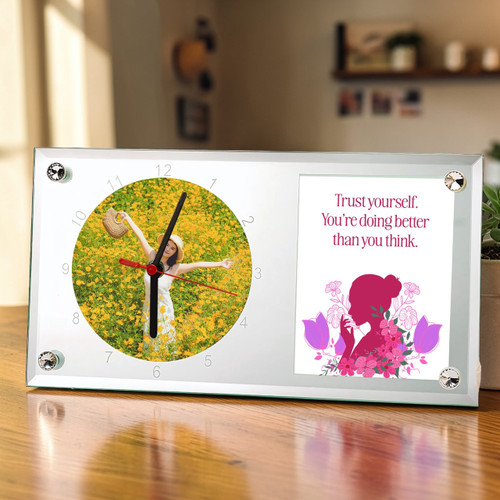 Timeless Gift: Personalized Photo Clock with Message