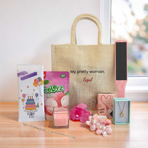 Birthday Glam & Treats Gift Hamper with Personalized Touch SK-2064