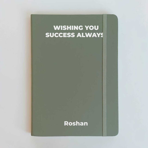 Personalized Sea Green Notebook | Wishing You Success Always dk-7