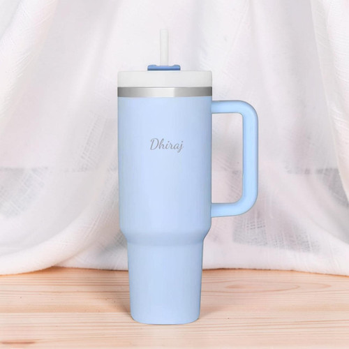 Personalised Sky Blue Stainless Steel Insulated Tumbler- 1200 ml