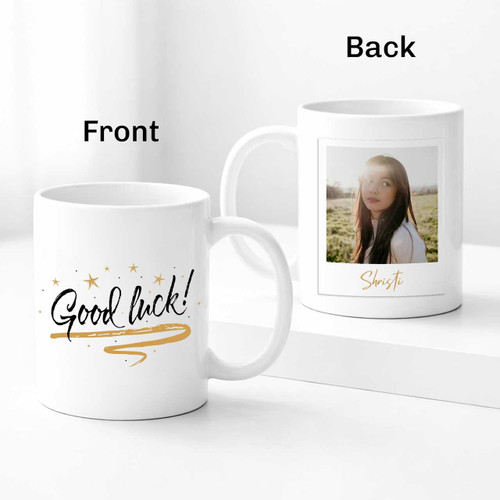 Personalized Good Luck Photo Ceramic Mug Gift DKG-14