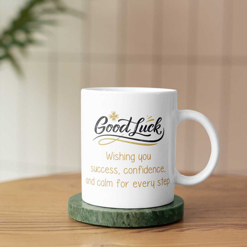 Personalized Good Luck Message Ceramic Mug DKG-15