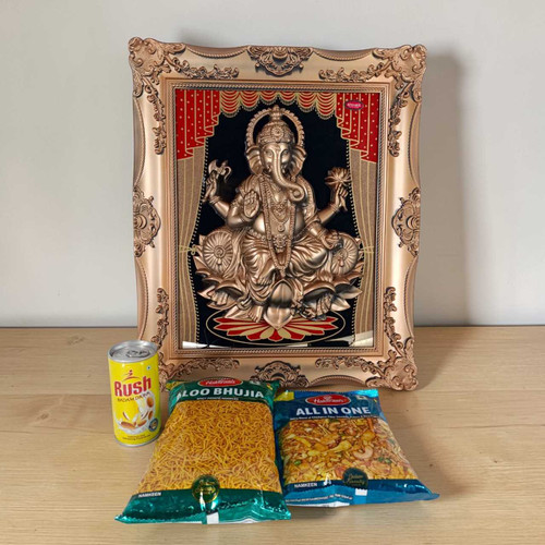 Ganesh Ji Hanging Frame with Snacks Gift Combo JNK-6760