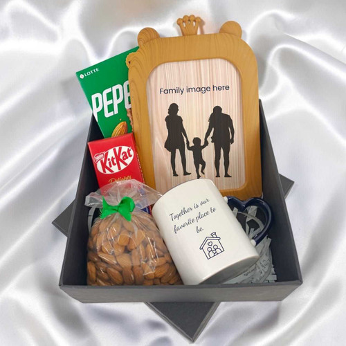 Sweet Memories Personalized Photo Frame Gift Set With Sweets & Nuts SK-2127