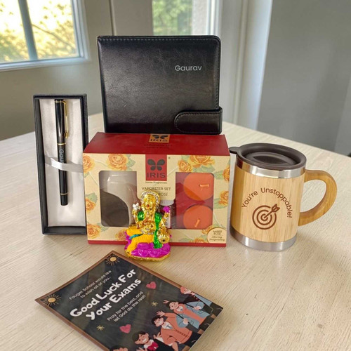 Good Luck Exam Blessings Gift with Personalized Notebook & Pen JNK-6762