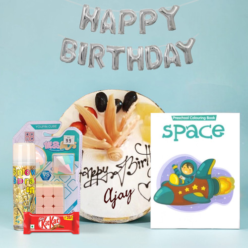 Kids Birthday Celebration Gift Set with Cake & Toys