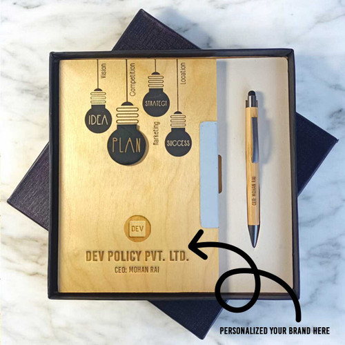 Personalized Company Name Notebook & Pen Gift Set DKG-125