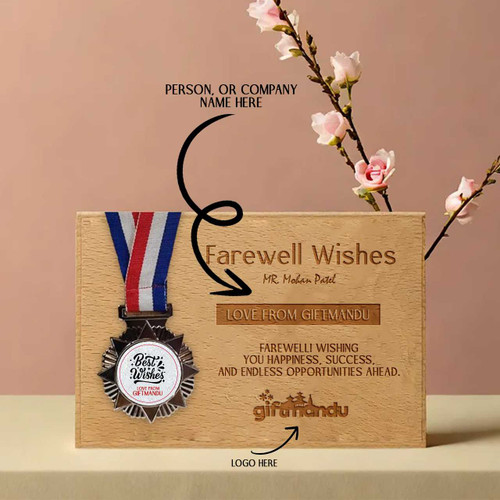 Customized Farewell Appreciation Plaque & Medal Set DKG-135