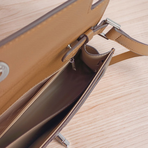 Chrisbella Versatile Brown Bag : Clutch, Side & Crossbody Straps with Purse