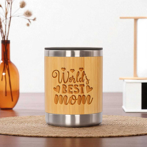 Personalized World’s Best Mom Bamboo Coffee Mug DKG-147