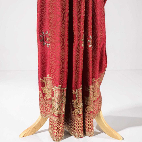 Bridal Red Banglori Silk Saree with Peacock Pattern SR-1415