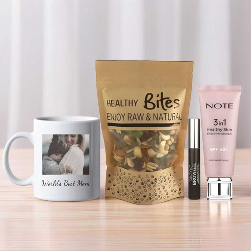 Deluxe Mom Gift Set – Personalized Mug, Dry Nuts & Skincare Essentials DKG-209